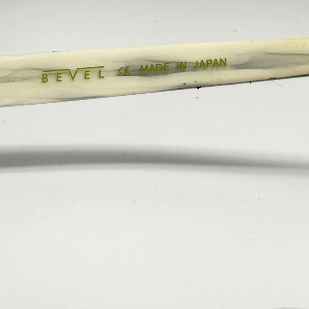 Bevel Nutmeg 3667 BI Eyeglasses Black Cream Cat Eye Frames 48-17 Japan